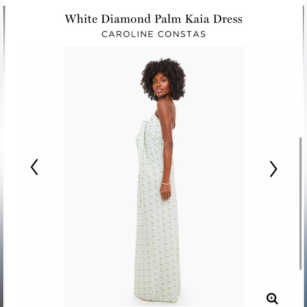 CAROLINE CONSTAS White Diamond Palm Kaia Dress - Picture 4 of 9